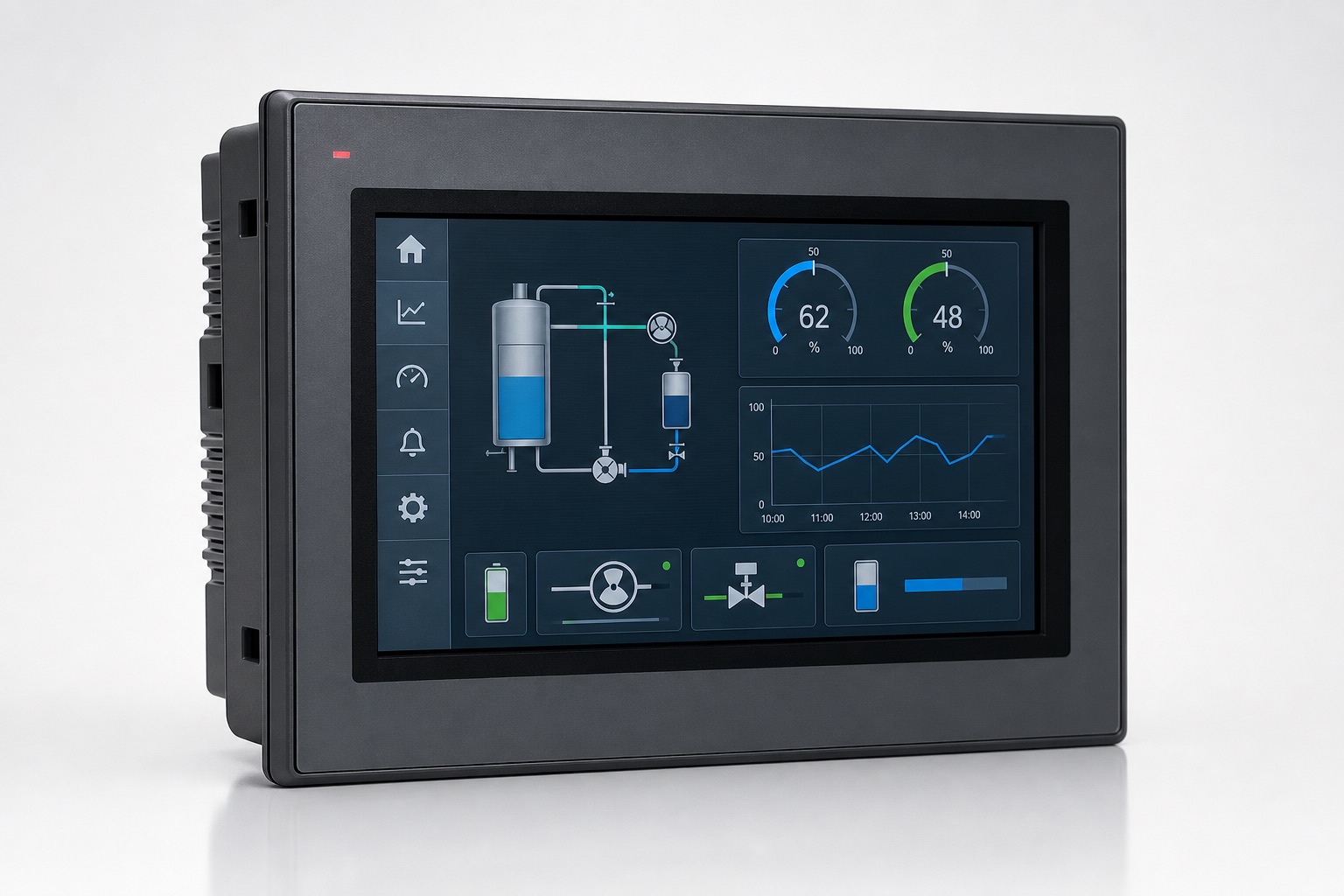 Industrial HMI panel for automation systems